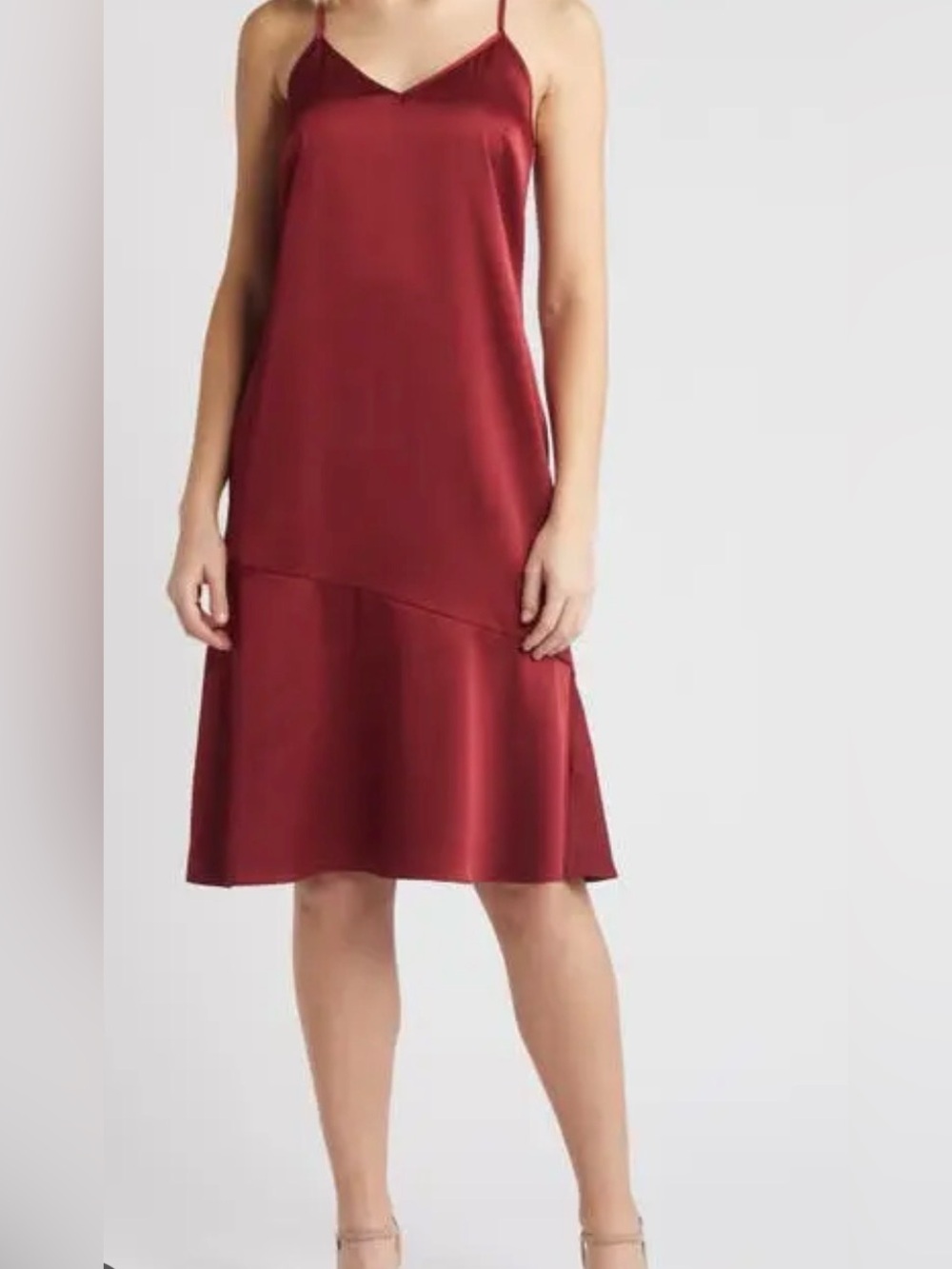 Sam Edelman Burgundy Satin Slip Dress